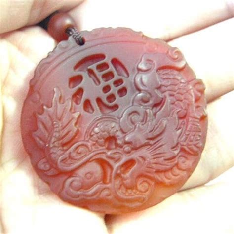 Blood jade amulet